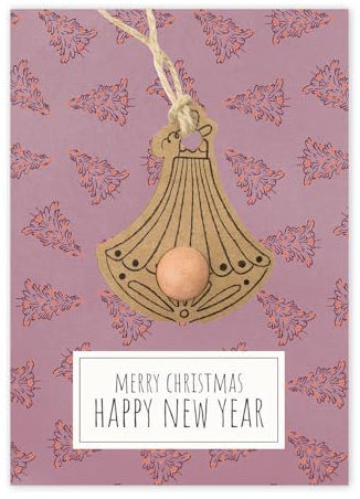 Blossombs Weihnachtskarte mit Samenbombe Anhänger Christbaumspitze Xmas Tree Pattern - Grußkarte Weihnachten für die schönsten Weihnachtsgrüße Postkarte mit Saatbombe Saatgut Blumensamen Seed Bombs