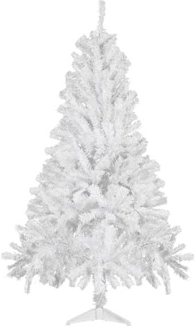 CCLIFE Künstlicher Weihnachtsbaum Nordmanntanne,180cm,600 Astspitzen,Tannenbaum Klein, Spritzguss, Weiß, Cushhom
