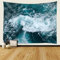 AMDXD Tapisserie 300x256cm, Landschaft Natur Wandteppich Ozean Welle Wandtuch Polyester Wand Deokration für Schlafzimmer Wohnzimmer, Blau Weiß