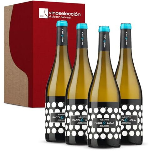 VINOSELECCION - Paco&Lola 2023 - Vino Blanco D.O. - Rías Baixas 100% Albariño (Pack 4 Botellas)