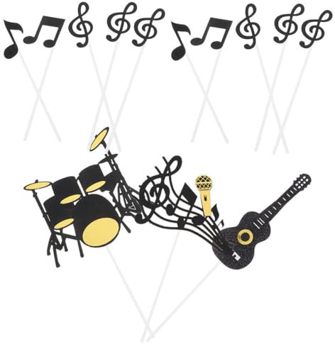 DRESSOOS 40Pcs Kucheneinsatz Vierzig Kuchen -Tope Dj Cupcake Topper Elemental Cake Topper Kuchen Topper Gitarrentarty Liefert Mens Geburtstagsdekorationen Alles Zum Geburtstag Zeichen Elmo Cake Topper