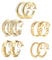 5 Paare Gold Ohrclips für Damen,Clip Ohrringe damen,ohrclips Gold,Kein Piercing ohrclips,Twist Runde Mode Clip auf,Ohne Ohrlöcher Hypoallergen Modeschmuck Geschenk,Herz Stern Blumen Schmetterling