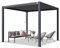 PRIMEYARD Pergola 3x3 m Aluminium-Pfosten mit Lamellendach aus Stahl anthrazitfarbene Terrassenüberdachung