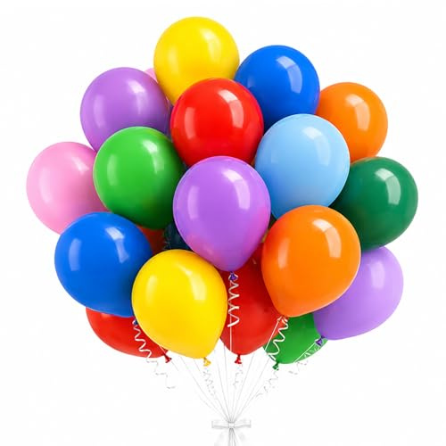Regenbogen Latex-Ballons Bunte mehrfarbige Latex-Party-Ballons Set für Geburtstag Regenbogen-Party Hochzeit Jubiläen Feiern Abschlussfeiern Dekorationen