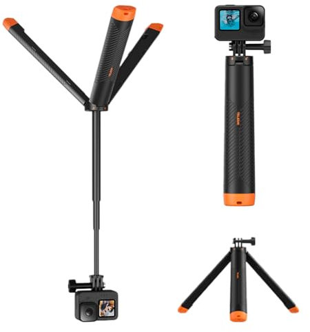 Treppiede per selfie stick 4 in 1 galleggiante, impermeabile, treppiede da viaggio, 61 cm, stabilità, per GoPro Her, DJl Action, Insta360 Ace Pro, Insta360 Ace, ecc