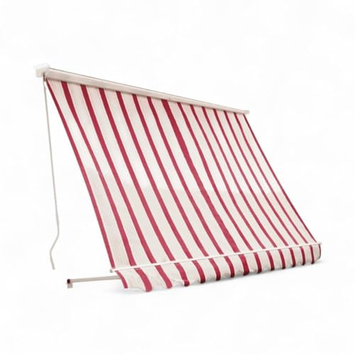 Briconess.com Tenda da Balcone para Sole a Caduta con cassone 300x250 cm con Profili in Alluminio - Bordeaux e Crema
