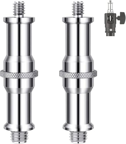 Selens 2 Pcs Standard 3/8 to 1/4 Adapter Thread Screw Spigot Stud | Metal Male Convertor Threaded for Light Stand Tripod Monopod