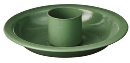 Ib Laursen - Kerzenhalter - Metall - Farbe: grün - (ØxH) 8,3 x 2,5 cm