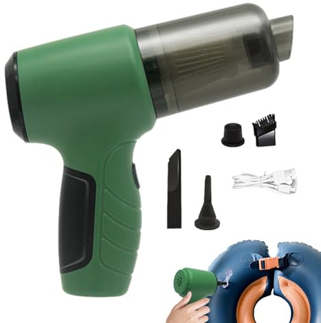 Generico Aspirateur pour voiture, batterie rechargeable 1200 mAh, aspirateur et ventilateur - pour fenêtres sièges de voiture, canapé, bibliothèque camping-car, fourgonnette
