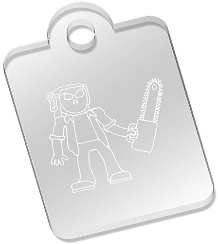 Azeeda 49mm 'Chainsaw Killer' Clear Acrylic Keyring (AK00000538)