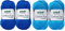 SB Pack Gründl Cotton Fun Häkelset für Topflappen Inhalt 4x50g Material 100% Baumwolle incl. Gratis Häkelanleitung und Häkelnadel (Hellblau Blau)