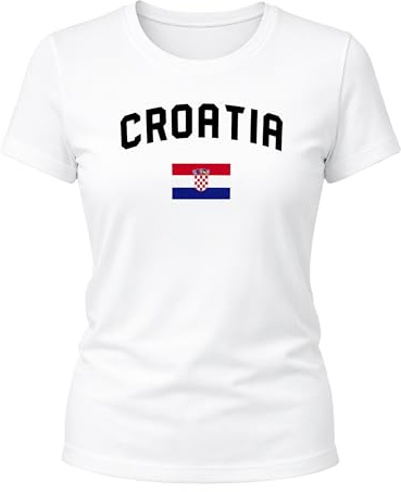 MoonWorks Damen Fan-Shirt Kroatien Croatia Hrvatska WM Fußball-Sommer 2026 Fußball Weltmeisterschaft