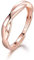 Guzhile Uomo Donna Endless Amore Nodo in Argento Sterling Placcato in Oro Rosa Due Anelli per Amanti zircone CZ Eternity Fidanzamento promessa Matrimonio Anelli Fascia Regolabile e Argento