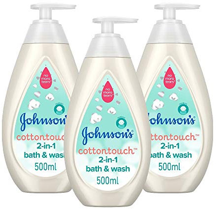 Johnson’s Baby Gel douche sensation coton 2 en 1 500ml – Doux pour les nouveau-nés, corps et cheveux