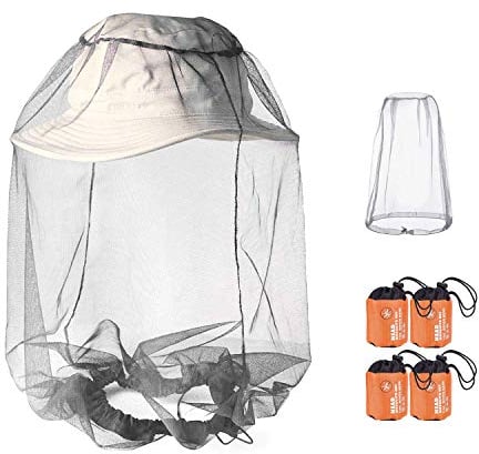 PHOGARY 4 Pack Tête de Moustique Net, Filet insectifuge, Gary Filet Anti-moustiques avec Sac de Transport