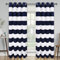 Yastouay Streifenvorhang, gestreift, verdunkelnd, Ösenvorhänge für Schlafzimmer, Wohnzimmer 52 × 63︱2 Panels blau