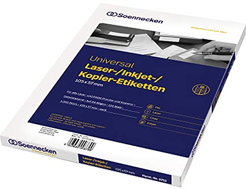 Soennecken Etikett 5752 105x57mm weiß 1.000 St./Pack.
