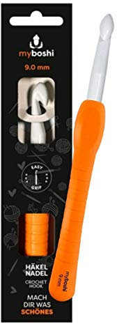 myboshi Häkelnadel mit ergonomischem Easy-Grip-Griff, in 12 verschiedenen Stärken, für ermüdende oder schmerzende Hände, Grau, 9mm