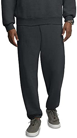Fruit of the Loom Herren Eversoft Fleece Sweatpants Trainingshose, Schwarz meliert, Groß