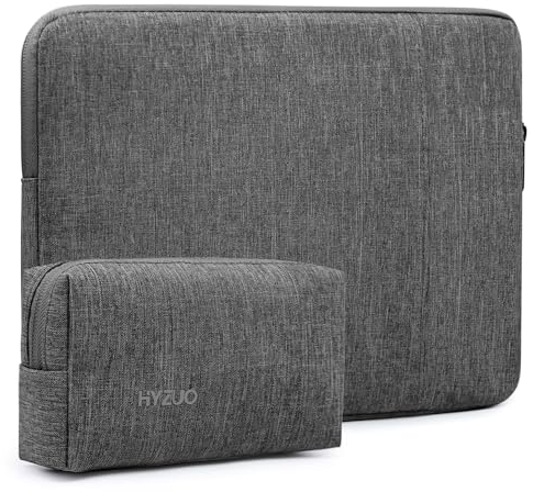 HYZUO 15-16 Zoll Laptop Hülle Laptoptasche Kompatibel mit MacBook Pro 16 M4/M3/M2/M1 Pro/Max, 15 Surface Book, Laptop Schutzhülle für 15 15,6 ThinkBook HP Dell Lenovo Samsung Asus Acer, Dunkelgrau