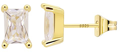 LIHELEI Ohrstecker Ohrringe Damen Silber, S926 Sterling Silber Ohrringe Ohrstecker mit AAA Zirkonia für Damen Mädchen-Gold