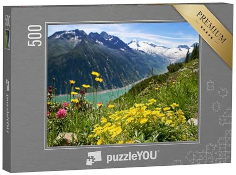 puzzleYOU: Puzzle 500 Teile „Zillertaler Alpen, Österreich“ – aus der Puzzle-Kollektion Zillertal, Berge & Täler