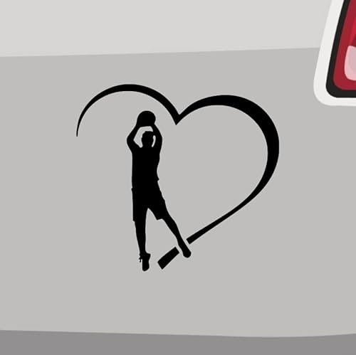 Basketball Herz Aufkleber 6 Größen 21 Farben- Slamdunk Rebound Love NBA Nowitzki