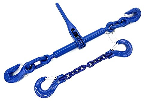 Cadena de amarre de clase 10, 2 partes, 8 mm, 2,0 m, color azul