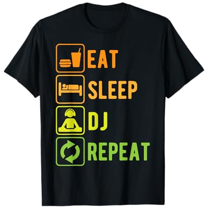 Eat Sleep Dj Repeat - Plattenspieler - Musikliebhaber T-Shirt