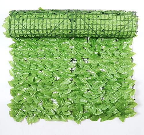 Cozylkx Panneau De Haie Artificielle Faux Mur Végétal Clôture De Faux Lierre pour Jardin Extérieur 39,37 × 78,74 Pouces,Vert 01