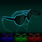 Ainiv Liebe LED Brille, Leuchten Brille, Verdrahtet Neon Rave Brille, Flashing LED Sonnenbrille Kostüme, Flashing brillen, Led Glasses, Partybrille, Party Led Brille für Party, EDM, Halloween(Eisblau)