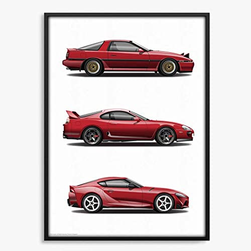 Leinwanddruck Supra Car Poster Supra Sport Car GTR Ae86 Gemälde Wandkunst Dekoration Bar Raumdekor Leinwand Poster Geschenk,50X70Cm Ohne Rahmen