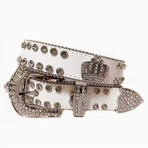 Mkjuuior Diamant Gürtel Frauen Western Cowboy Bling Gürtel Mit Diamant Dornschließe Herren Gürtel Für Jeans