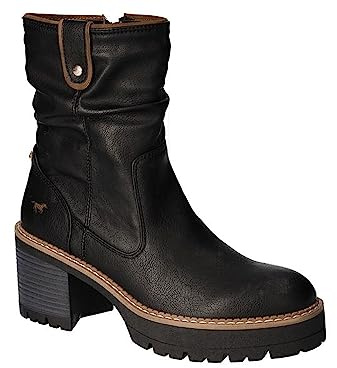 MUSTANG Damen Stiefelette Kurzschaftstiefel warm gefüttert 1473-601, Größe:41 EU, Farbe:Schwarz
