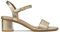 Geox D Aurely 50 B, Sandalo con Tacco Donna, Oro, 39 EU