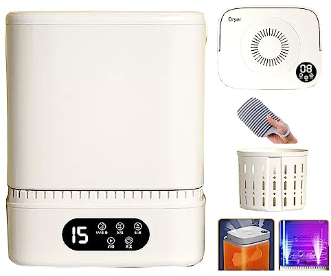 Mini Lave-Linge, Lave-Linge Portable Et Lave-Linge SéChant, Avec Fonction De DéShydratation, Semi-Automatique Pour Appartement, Dortoirs, Camping-Cars, Camping 【2023 Nouveau】 ( Size : Blue light+dehyd