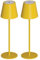 Led Akku Tischlampe Gelb 2er Set stufenlos dimmbar IP54 - Tischlampe Esstisch 3000k,Led Stehlampe batteriebetrieben 369mm, Nachttisch Lampe nachttisch lampe kabellos, Led Tischleuchte kabellos