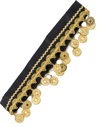 Deiters Haarband mit Münzen schwarz/gold