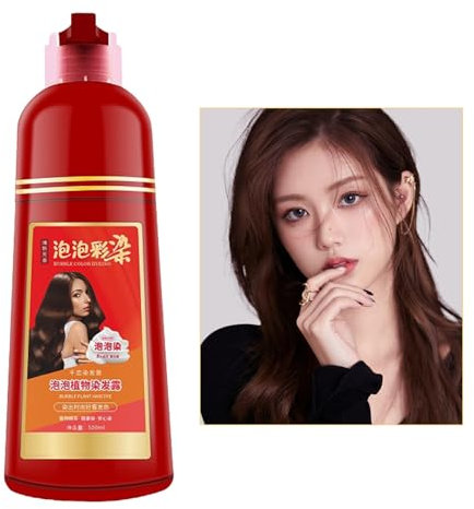 Tinte para el cabello Bubble Dye, 500 ml, Instant Plant Bubble, champú colorante para el cabello, crema para el pelo con burbujas, para mujeres y hombres Cenrf