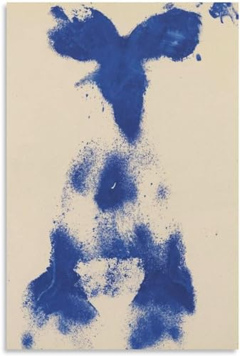 LVTFCO Blaue Yves Klein-Poster, abstrakte Wandkunst, Yves Klein-Drucke, Yves Klein-Leinwandgemälde, Yves Klein-Bild für die Wanddekoration zu Hause, 50 x 75 cm x 1, ohne Rahmen