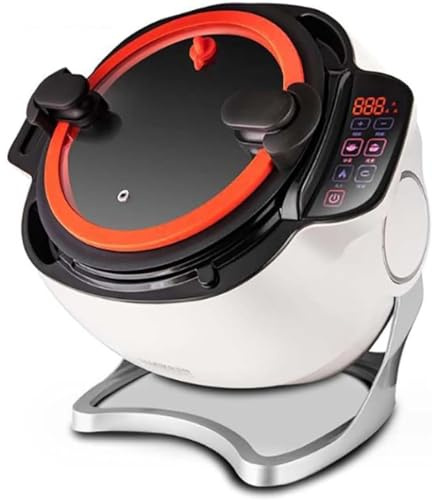 6L Automatische Rührbratmaschine,Multifunktionale Koch-Wok-Kochmaschine,Maschine Für Gebratenen Reis,Intelligenter Start Mit Einem Klick,Drei Geschwindigkeiten Einstellbar,360°-Drehung