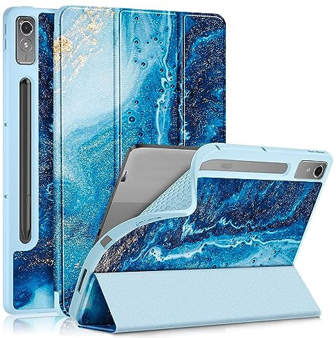 Yiernuo Funda para Lenovo Tab P12 12.7 Pulgadas Tablet 2023, Carcasa Folio con Soporte y Auto-Estela/Sueño para Lenovo Tab P12,Las Olas
