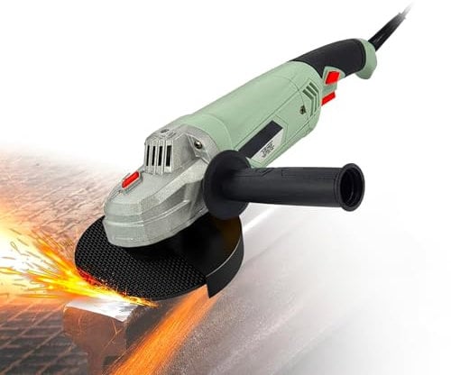 Avilia Smerigliatrice Angolare con Disco Ø 11,5cm 230V - 50Hz 500W - Potenza, Precisione e Controllo con Impugnatura Antivibrazione - Regolazione Elettronica dei Giri