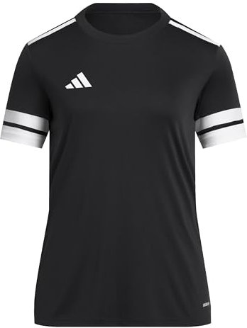 adidas Women's SQUADRA25 Jersey Short Sleeve, Black/White, L