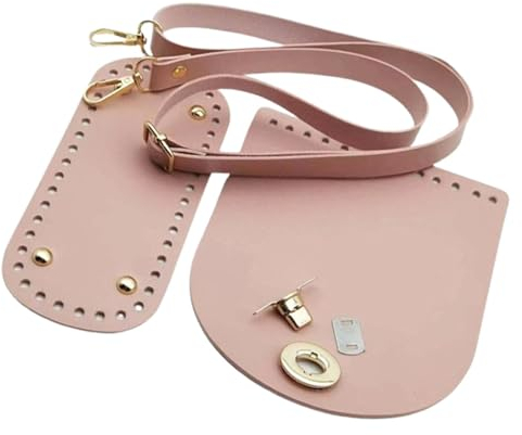 Baoblaze Gehäkelter Taschenboden, Schultergurt, für Umhängetasche, Geldbörse, handgefertigtes Zubehör, ROSA