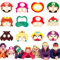 Wirhaut 12 Stück Mar-i Cosplay Party Masken,Super Bros Kinder Party Masken,Maske Party Geburtstag Deko für Jungen Mädchen Kinder Maskerade Cosplay Party Karneval Weihnachten