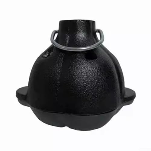 Eawfgtuw Cast Iron Garlic Griller, Pre-Seasoned Cast Iron Griller, Pre Seasoned Cast Iron Dutch Oven, Large Garlic Roaster For Grilling