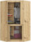 BDW - Eckschrank Schlafzimmer - Kleiderschrank Groß - Schrank 100 cm breit, 180 cm hoch - Eckkleiderschrank mit Kleiderstange und Einlegeböden - Kleiderschrank Artisan-Eiche