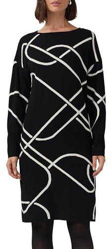 s.Oliver Gestricktes Jacquard-Kleid mit All-Over-Print