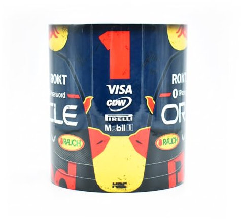 Max #1 2025 Mug - Formula Racing Car - Blue Red Carbon Fiber - Race - Gifts Ideas - One - Art - Bull - Coffee Tea Cup - Fans - Merch - RB - Team - World Champion - Grand Prix - Dutch - fba